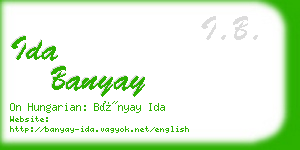 ida banyay business card
